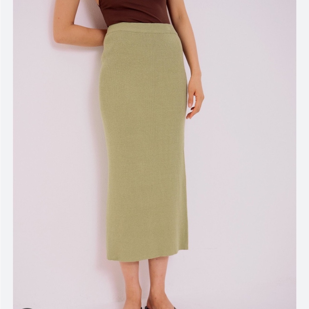 Mijeong Park ribbed midi skirt